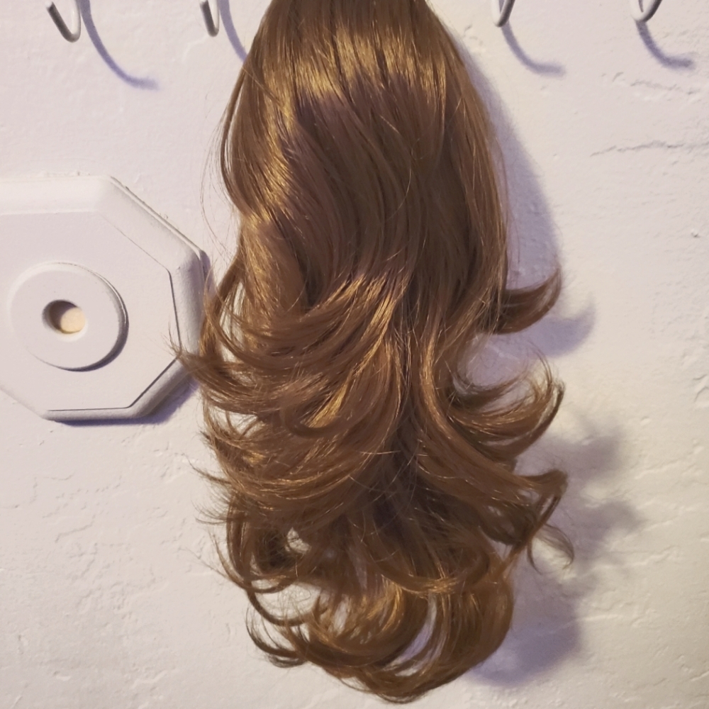Brand New, Never Worn, Honey Brown Color Clip-In Ponytail